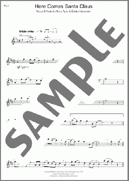 Here Comes Santa Claus (Right Down Santa Claus Lane)(Gene Autry) 楽譜 フルート ダウンロード