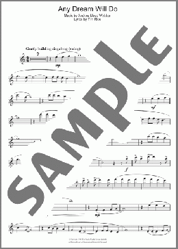 Any Dream Will Do (from Joseph And The Amazing Technicolor Dreamcoat)(Andrew Lloyd Webber) 楽譜 フルート ダウンロード