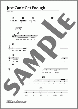 Just Can't Get Enough(Depeche Mode) 楽譜 ピアノ（歌詞 & コード） ダウンロード
