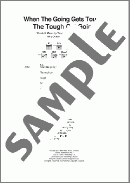 When The Going Gets Tough, The Tough Get Going(Billy Ocean) 楽譜 ギター（コード） ダウンロード