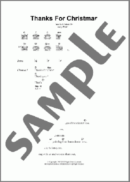 Thanks For Christmas(XTC) 楽譜 ギター（コード） ダウンロード