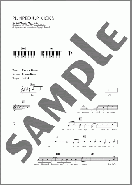 Pumped Up Kicks(Foster The People) 楽譜 ピアノ（歌詞 & コード） ダウンロード