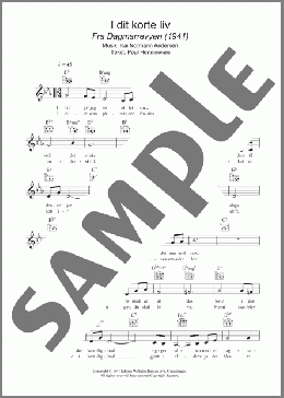 I Dit Korte Liv(Kai Normann Andersen) 楽譜 その他 ダウンロード