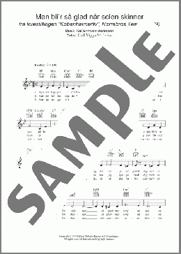 Man Bli'r Sa Glad Nar Solen Skinner(Kai Normann Andersen) 楽譜 その他 ダウンロード