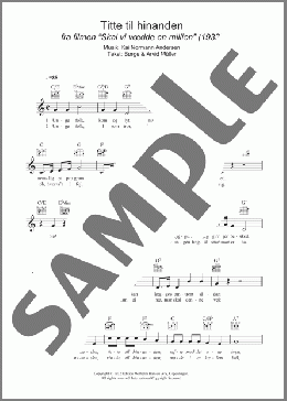 Titte Til Hinanden(Kai Normann Andersen) 楽譜 その他 ダウンロード
