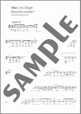 Where Do I Begin (theme from Love Story)(Francis Lai) 楽譜 その他 ダウンロード
