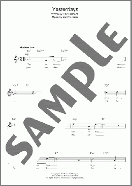 Yesterdays(Jerome Kern) 楽譜 その他 ダウンロード