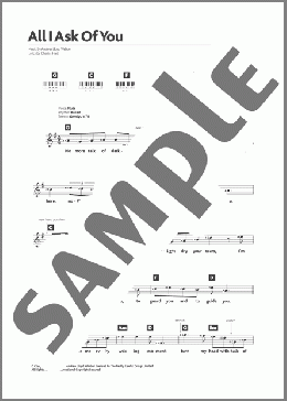 All I Ask Of You (from The Phantom Of The Opera)(Andrew Lloyd Webber) 楽譜 ピアノ（歌詞 & コード） ダウンロード