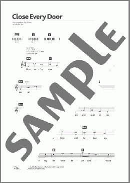 Close Every Door (from Joseph And The Amazing Technicolor Dreamcoat)(Andrew Lloyd Webber) 楽譜 ピアノ（歌詞 & コード） ダウンロード