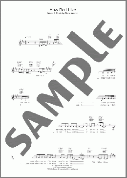 How Do I Live(LeAnn Rimes) 楽譜 その他 ダウンロード