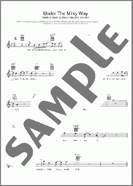 Under The Milky Way(The Church) 楽譜 その他 ダウンロード