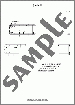 Quadrille(Franz Joseph Haydn) 楽譜 ピアノ（ソロ） ダウンロード