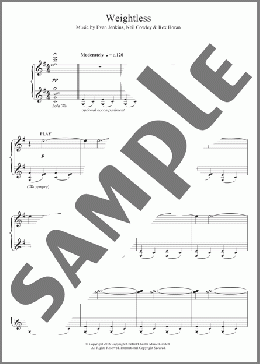 Weightless(Neil Cowley Trio) 楽譜 ピアノ（ソロ） ダウンロード