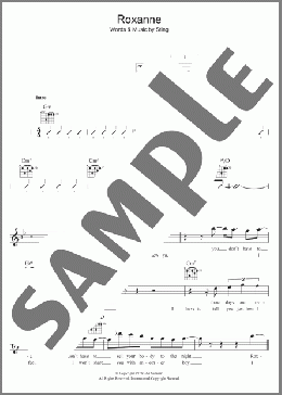 Roxanne(The Police) 楽譜 その他 ダウンロード