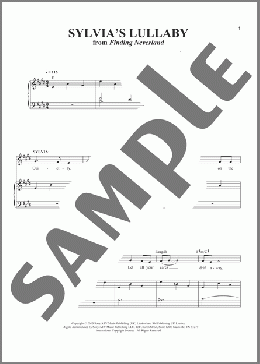 Sylvia's Lullaby(Gary Barlow & Eliot Kennedy) 楽譜 ピアノ & ボーカル ダウンロード