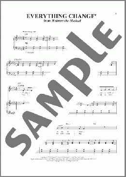 Everything Changes (from Waitress The Musical)(Sara Bareilles) 楽譜 ピアノ & ボーカル ダウンロード