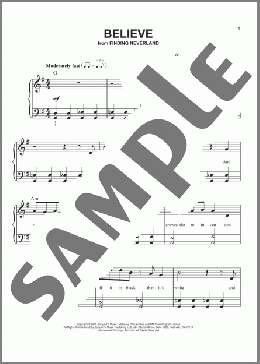 Believe(Gary Barlow & Eliot Kennedy) 楽譜 ピアノ（ソロ） ダウンロード