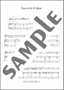 Bouree In G Major(George Frideric Handel) 楽譜 フルート ダウンロード