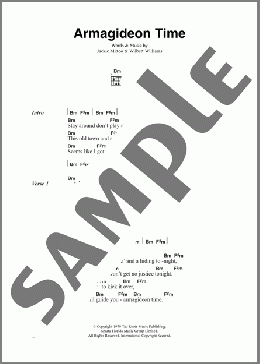 Armagideon Time(The Clash) 楽譜 ギター（コード） ダウンロード