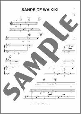 Sands Of Waikiki(Jack Pitman) 楽譜 ピアノ & ボーカル & ギター ダウンロード