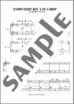 Symphony No. 5 In C Minor, First Movement Excerpt (arr. Phillip Keveren)(Ludwig Van Beethoven) 楽譜 ピアノ（連弾） ダウンロード