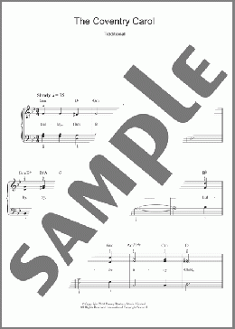 The Coventry Carol(Traditional/Traditional Carol) 楽譜 ピアノ（ソロ） ダウンロード