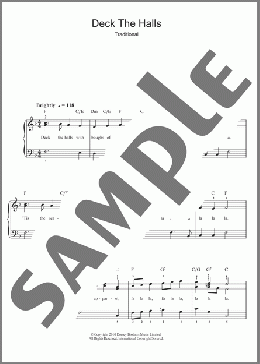 Deck The Halls(Traditional/Traditional Carol) 楽譜 ピアノ（ソロ） ダウンロード