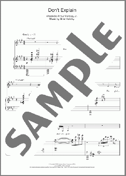 Don't Explain(Nina Simone) 楽譜 その他 ダウンロード