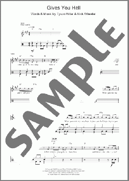 Gives You Hell(The All-American Rejects/Glee Cast) 楽譜 ドラム ダウンロード