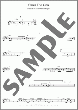 She's The One(Robbie Williams) 楽譜 アルトサックス（ソロ） ダウンロード