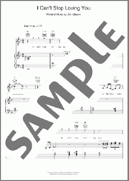 I Can't Stop Loving You(Don Gibson/Ray Charles) 楽譜 その他 ダウンロード