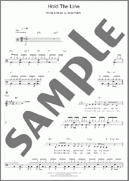 Hold The Line(Toto) 楽譜 ドラム ダウンロード