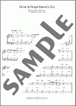 Once In Royal David's City(Christmas Carol) 楽譜 ピアノ（ソロ） ダウンロード