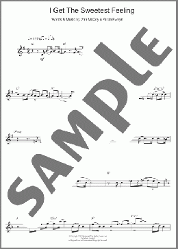 I Get The Sweetest Feeling(Jackie Wilson) 楽譜 アルトサックス（ソロ） ダウンロード