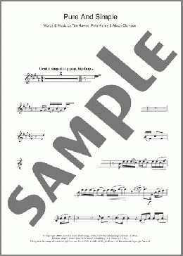 Pure And Simple(Hear'Say) 楽譜 アルトサックス（ソロ） ダウンロード