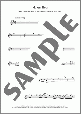 Never Ever(All Saints) 楽譜 アルトサックス（ソロ） ダウンロード