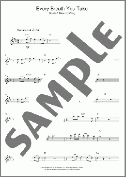 Every Breath You Take(The Police) 楽譜 アルトサックス（ソロ） ダウンロード