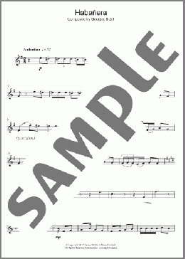 Habanera (from Carmen)(Georges Bizet) 楽譜 アルトサックス（ソロ） ダウンロード