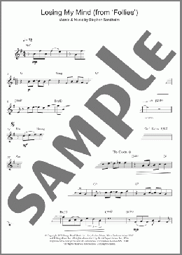 Losing My Mind (from 'Follies')(Stephen Sondheim) 楽譜 アルトサックス（ソロ） ダウンロード