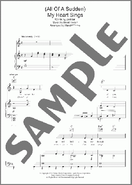 (All Of A Sudden) My Heart Sings(Harold Rome) 楽譜 その他 ダウンロード