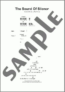 The Sound Of Silence(Simon & Garfunkel) 楽譜 ピアノ（歌詞 & コード） ダウンロード
