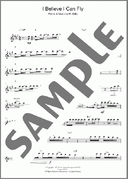 I Believe I Can Fly(R. Kelly) 楽譜 アルトサックス（ソロ） ダウンロード