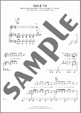 Suit and Tie (featuring Jay-Z)(Jay-Z/Justin Timberlake) 楽譜 ピアノ & ボーカル & ギター ダウンロード