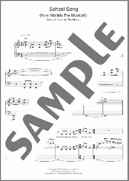 School Song (From 'Matilda The Musical')(Tim Minchin) 楽譜 ピアノ & ボーカル ダウンロード
