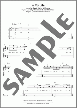 In My Life (from Les Miserables)(Boublil and Schonberg) 楽譜 ピアノ（ソロ） ダウンロード