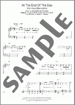At The End Of The Day (from Les Miserables)(Boublil and Schonberg) 楽譜 ピアノ（ソロ） ダウンロード