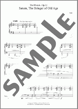The Planets, Op. 32: Saturn, the Bringer of Old Age (abridged version)(Gustav Holst) 楽譜 ピアノ（ソロ） ダウンロード