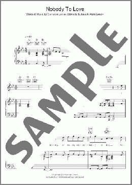 Nobody To Love(Sigma) 楽譜 その他 ダウンロード