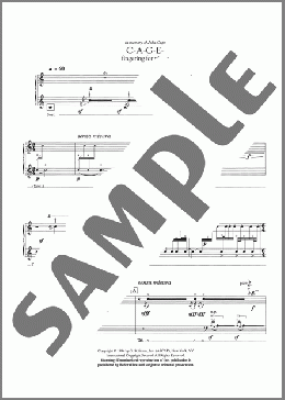 C-A-G-E-(Tan Dun) 楽譜 ピアノ（ソロ） ダウンロード