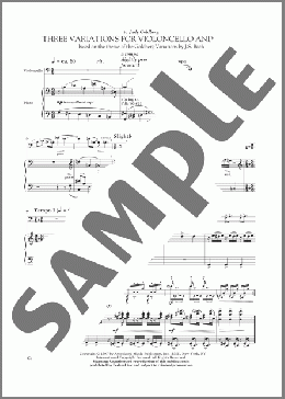 Three Variations For Violoncello And Piano(Peter Lieberson) 楽譜 その他 ダウンロード